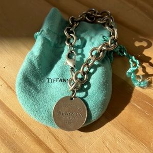 Classic Tiffany circle tag chain bracelet